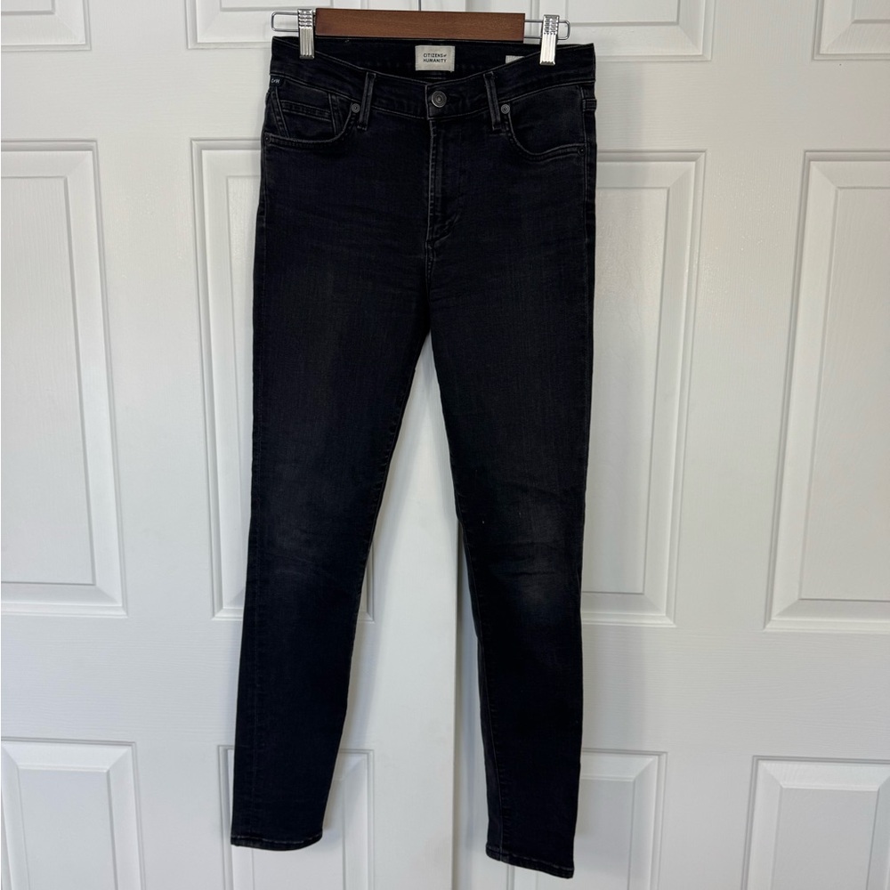 Citizens of Humanity Women’s High Rise Skinny Leg Rocket Ankle Jeans Black sz 27